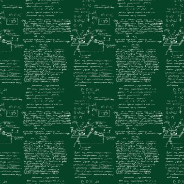Seamless pattern of mathematical operation and equation, endless arithmetic pattern.