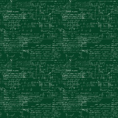 Seamless pattern of mathematical operation and equation, endless arithmetic pattern.