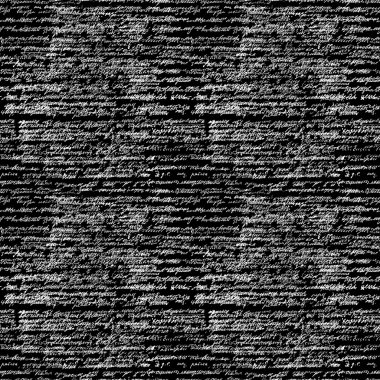 Vector seamless pattern with real hand written text on black background.