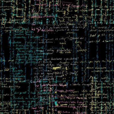 Seamless pattern with handwriting text. Calligraphic English text.