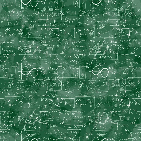 Seamless pattern of mathematical operation and equation, endless arithmetic pattern — Stock vektor