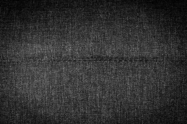 Texturu plátna textilní černé látky — Stock fotografie