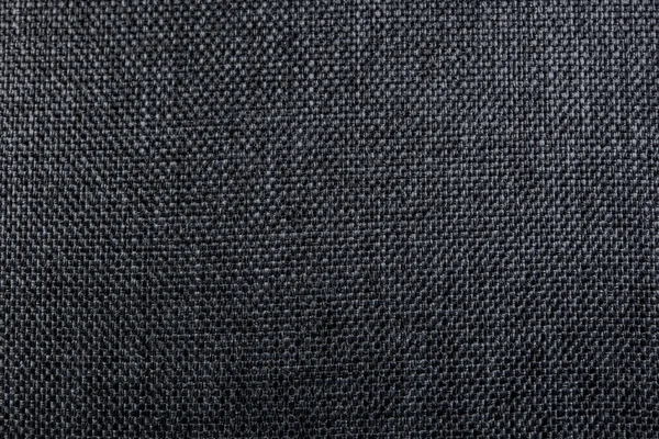 Texturu plátna textilní černé látky — Stock fotografie