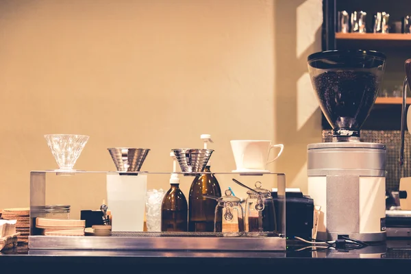 coffee equipment in vintage photo style