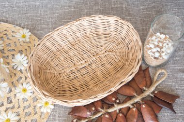 hala LIF wickerwork ve kurutulmuş pod arka plan