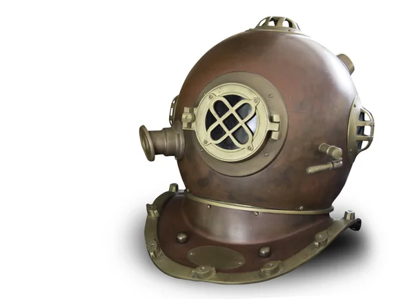 Винтажный старый водолазный шлем — стоковое фото