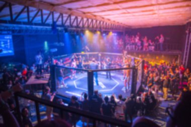 mma mücadele sekizgen sahne alanı'nın arka plan bulanık 