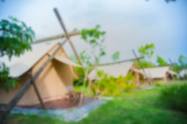 Suddig bakgrund av camping tält — Stockfoto