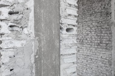tamamlanmamış gri beton tuğla duvar