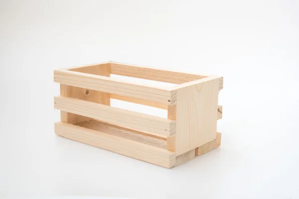 Empy drewnianej klatki Box — Zdjęcie stockowe