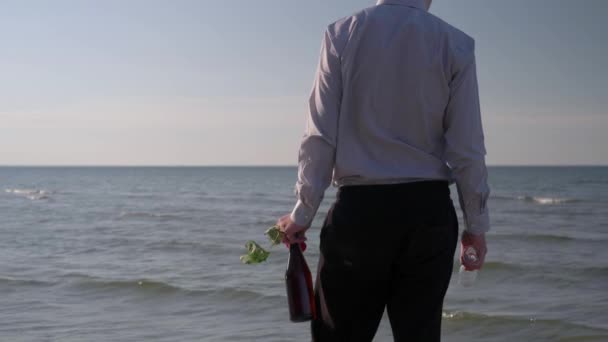 Gars Attend Une Fille Rendez Vous Est Nerveux Est Fatigué — Video