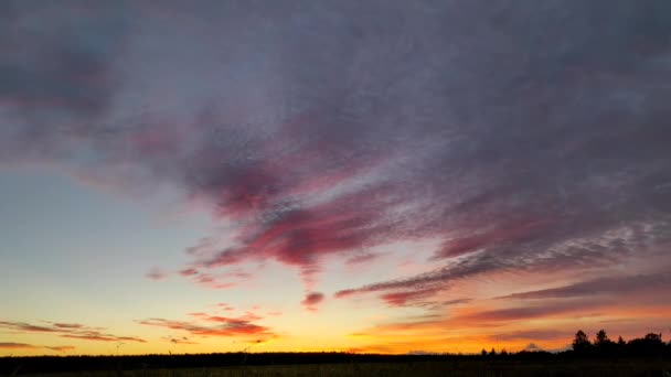 Increíble Puesta Sol Fuego Rojo Lapso Tiempo — Vídeos de Stock