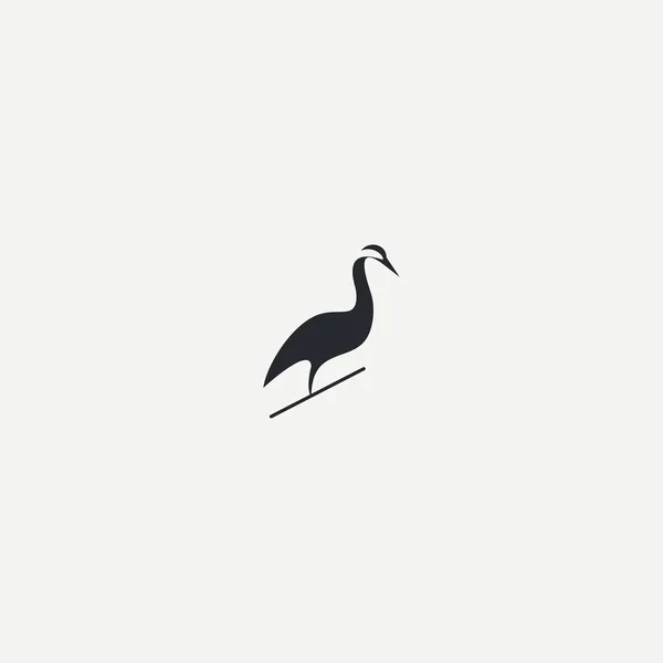 鳥のロゴフライベクトルアイコン — ストックベクタ