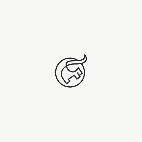 Elephant Logo Template Design Vector Illustration — Stock Vector