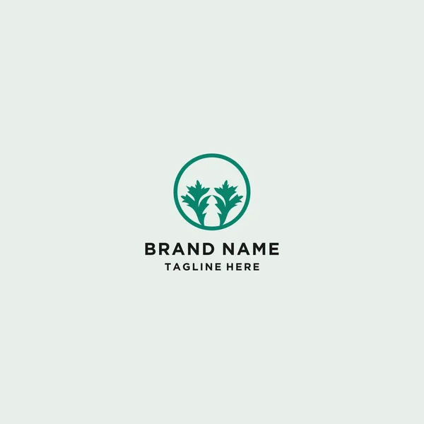 Träd Natur Logotyp Abstrakt Design Mall Ladda Ner — Stock vektor