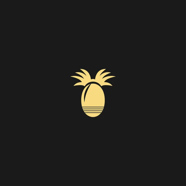Tropische Ananas Logo Symbol Design Vorlage Vektor Illustration — Stockvektor