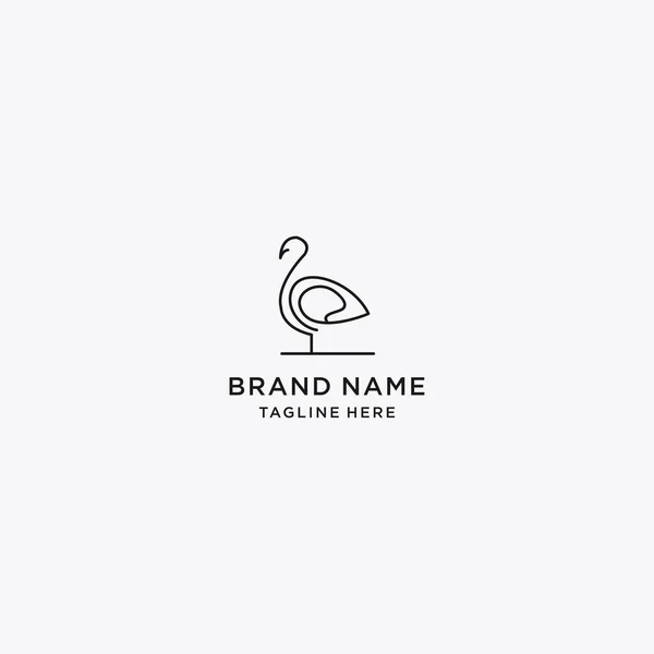 Swans Logo Line Art Vector Design Template Descargar — Vector de stock