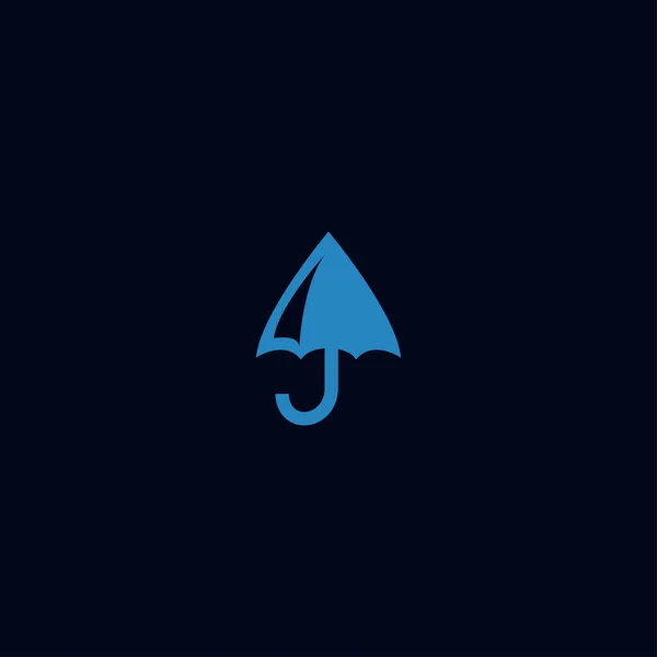 Umbrella Modelo Design Vetor Logotipo Abstrato —  Vetores de Stock