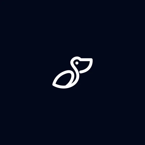 Logotipo Pato Para Animais Modelo Desenho Vetorial — Vetor de Stock