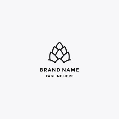 Doğa Lotus soyut logo tasarım vektörü şablonu