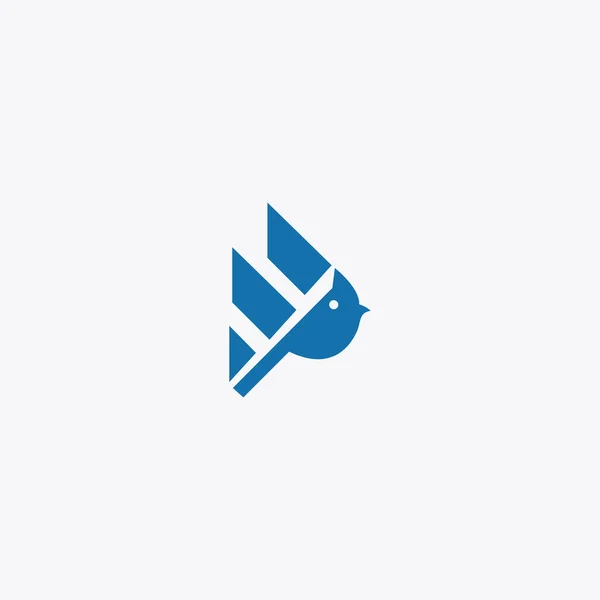 Пташині Будівлі Дизайн Логотипу Векторний Шаблон Завантаження — стоковий вектор