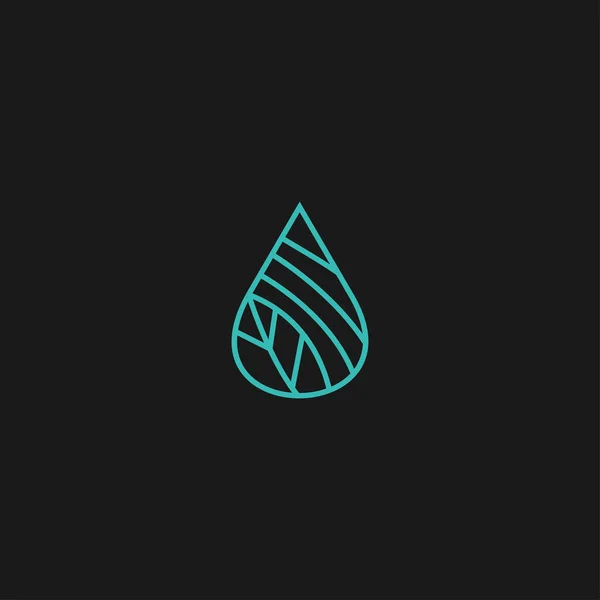 Wasserblatt Logo Design Vektorvorlage Herunterladen — Stockvektor