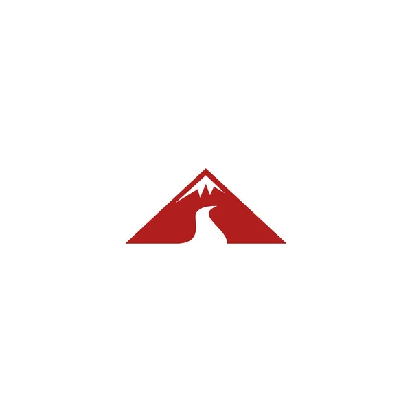Templat Desain Logo Abstrak Gunung - Stok Vektor
