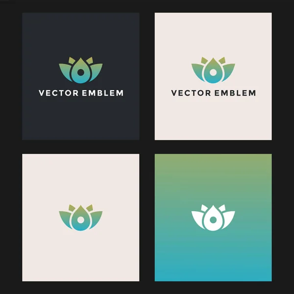 Lotus Yoga Logo Șablon Design Vectorial — Vector de stoc