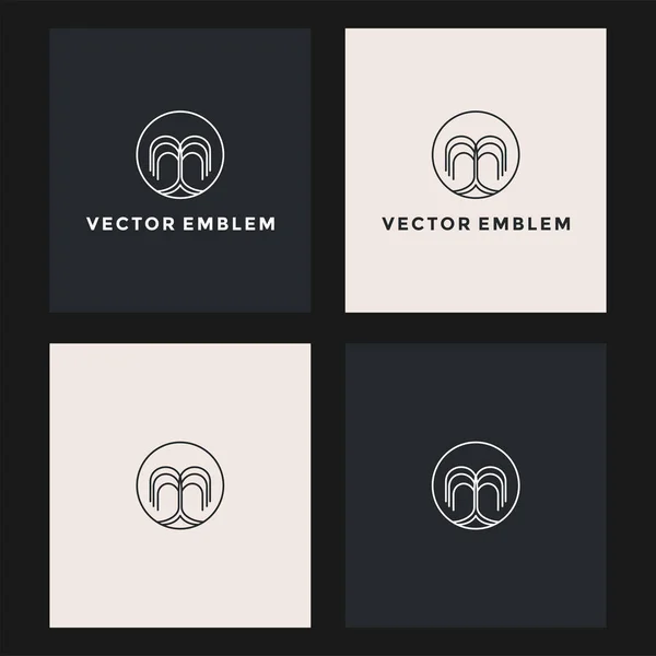 Baum Abstrakt Logo Vektor Design Vorlage — Stockvektor