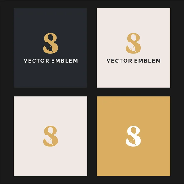Brief Schlange Logo Vektor Design Vorlage — Stockvektor