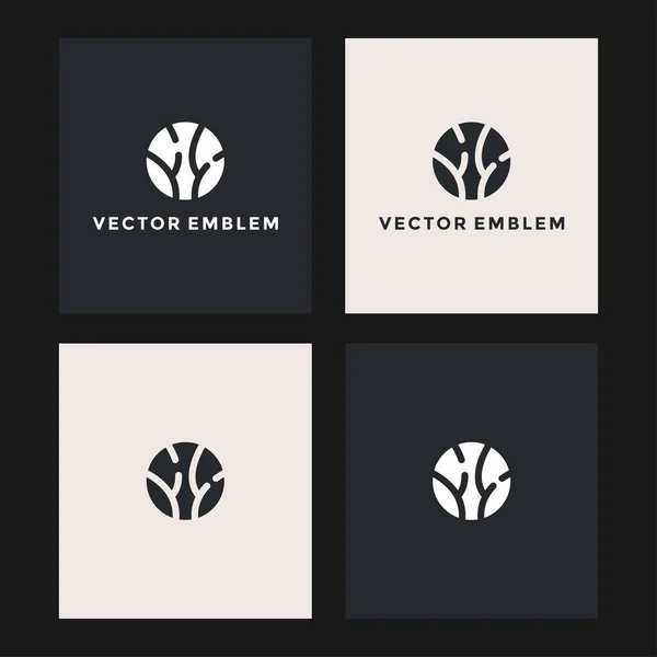 Árbol Abstracto Logotipo Vector Diseño Plantilla — Vector de stock