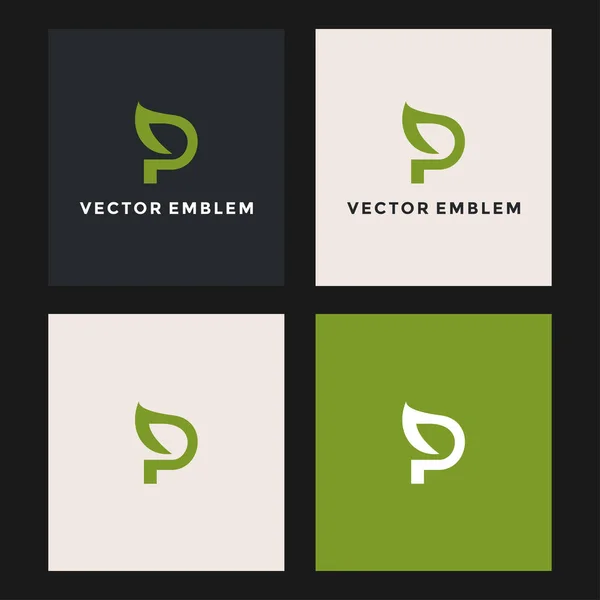 Písmeno List Logo Vektor Design Šablona — Stockový vektor