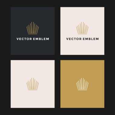 taç lüks logo vektör tasarım şablonu