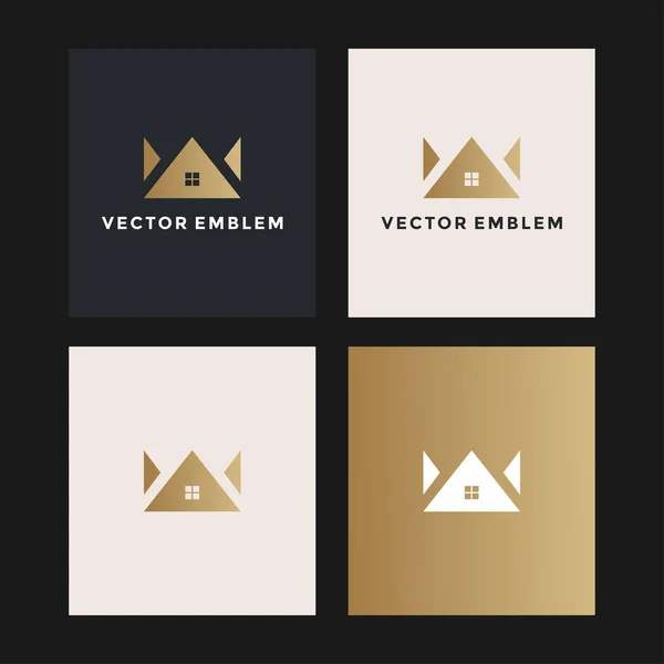 Home Luxus Logo Vektor Design Vorlage — Stockvektor