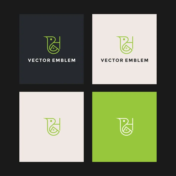Vogel Home Logo Vektor Design Vorlage — Stockvektor