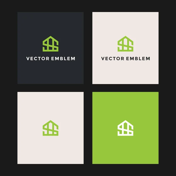 Carta Inicio Logo Vector Diseño Plantilla — Vector de stock