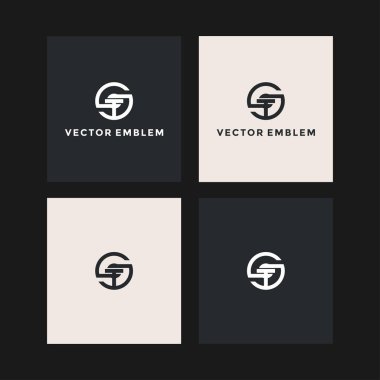 sf soyut logo vektör tasarım şablonu