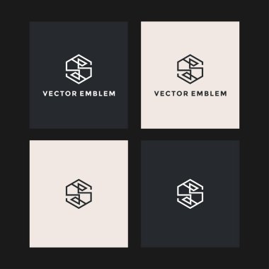 Harf soyut logo vektör tasarım şablonu