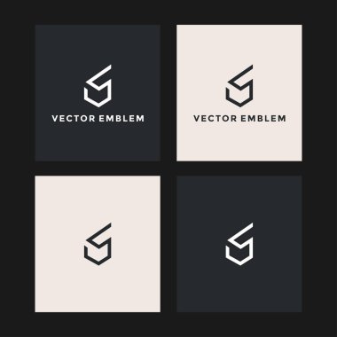 Harf soyut logo vektör tasarım şablonu