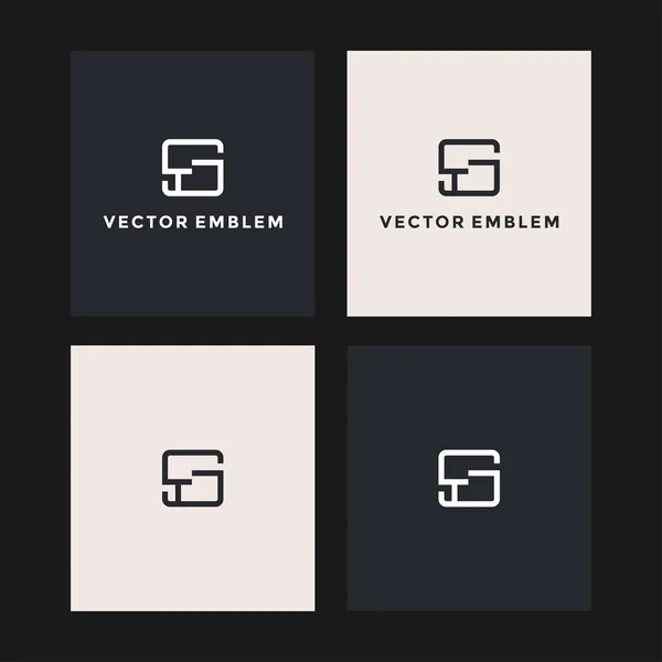 Brief Abstrakt Logo Vektor Design Vorlage — Stockvektor