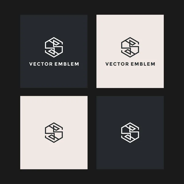 Letra Abstracto Logotipo Vector Diseño Plantilla — Vector de stock