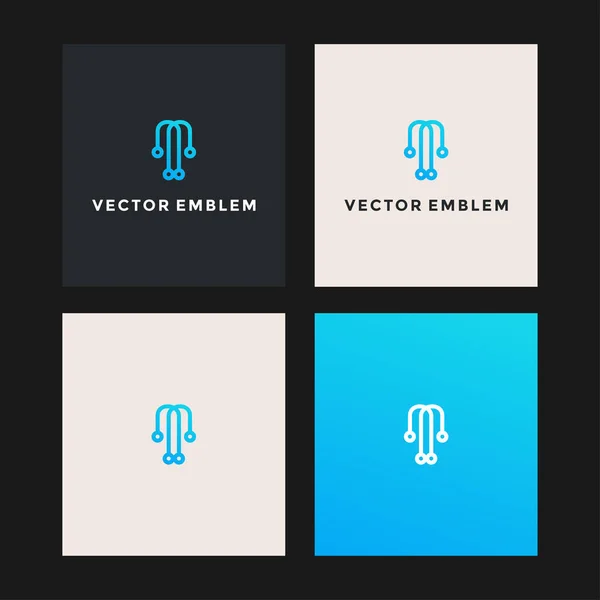 Písmeno Tech Logo Vektor Design Šablony — Stockový vektor