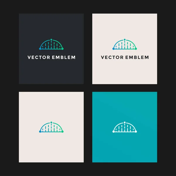 Plantilla Diseño Vectores Logotipo Tecnología Puente Para Tecnología Los Bienes — Vector de stock