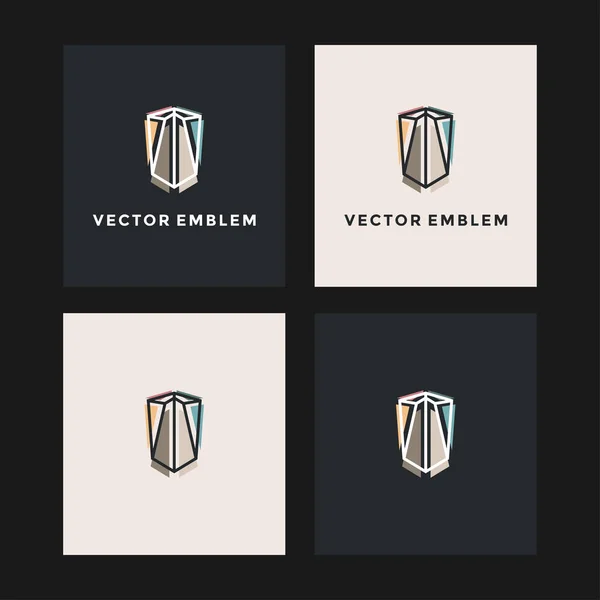Piedra Abstracta Logotipo Vector Diseño Plantilla — Vector de stock