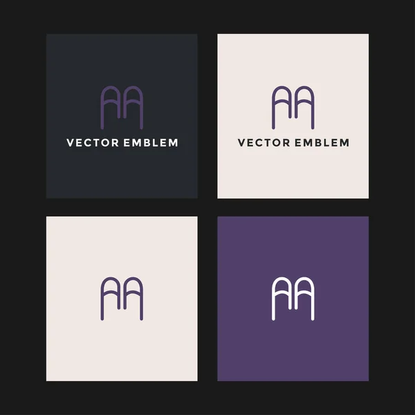 Carta Modelo Design Vetor Logotipo — Vetor de Stock