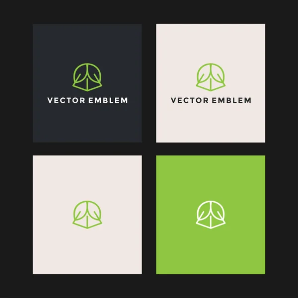 Letra Hoja Logotipo Vector Diseño Plantilla — Vector de stock