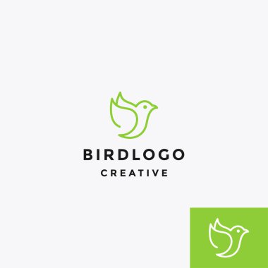 kuş logo vektör çizimi
