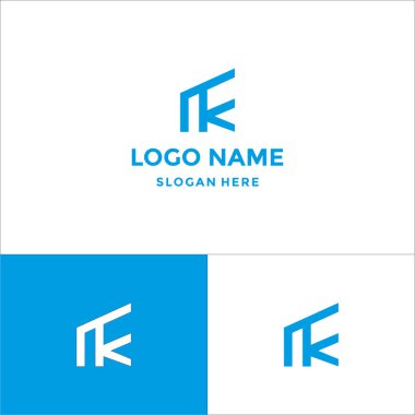 fk logosu soyut vektör simgesi illüstrasyonu
