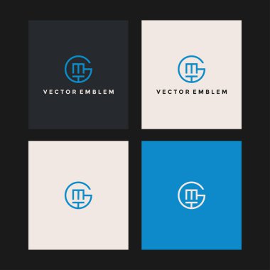 m t g logo vektör simgesinin baş harfleri
