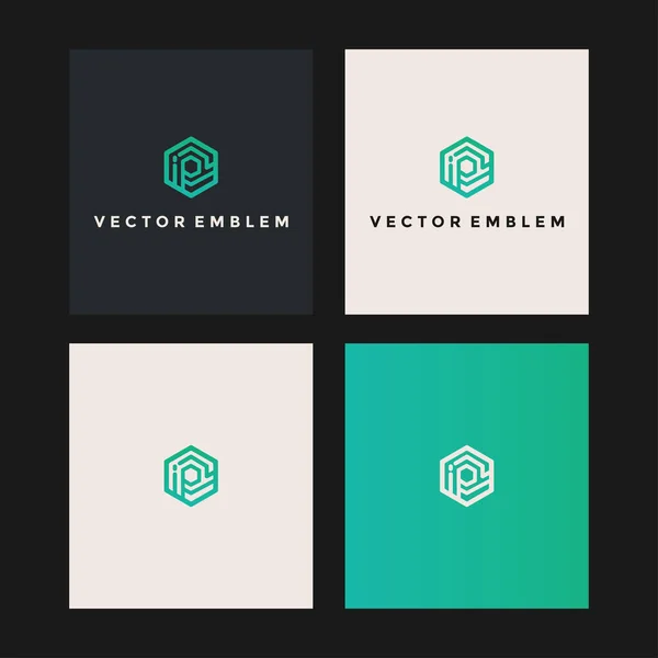 Initialen Logo Vektor Symbol Illustration — Stockvektor